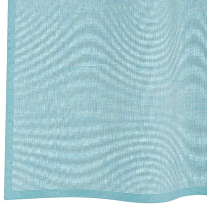 Voile Curtains with Loops 2 pcs Turquoise 140x140 cm