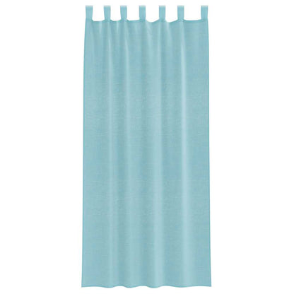 Voile Curtains with Loops 2 pcs Turquoise 140x225 cm