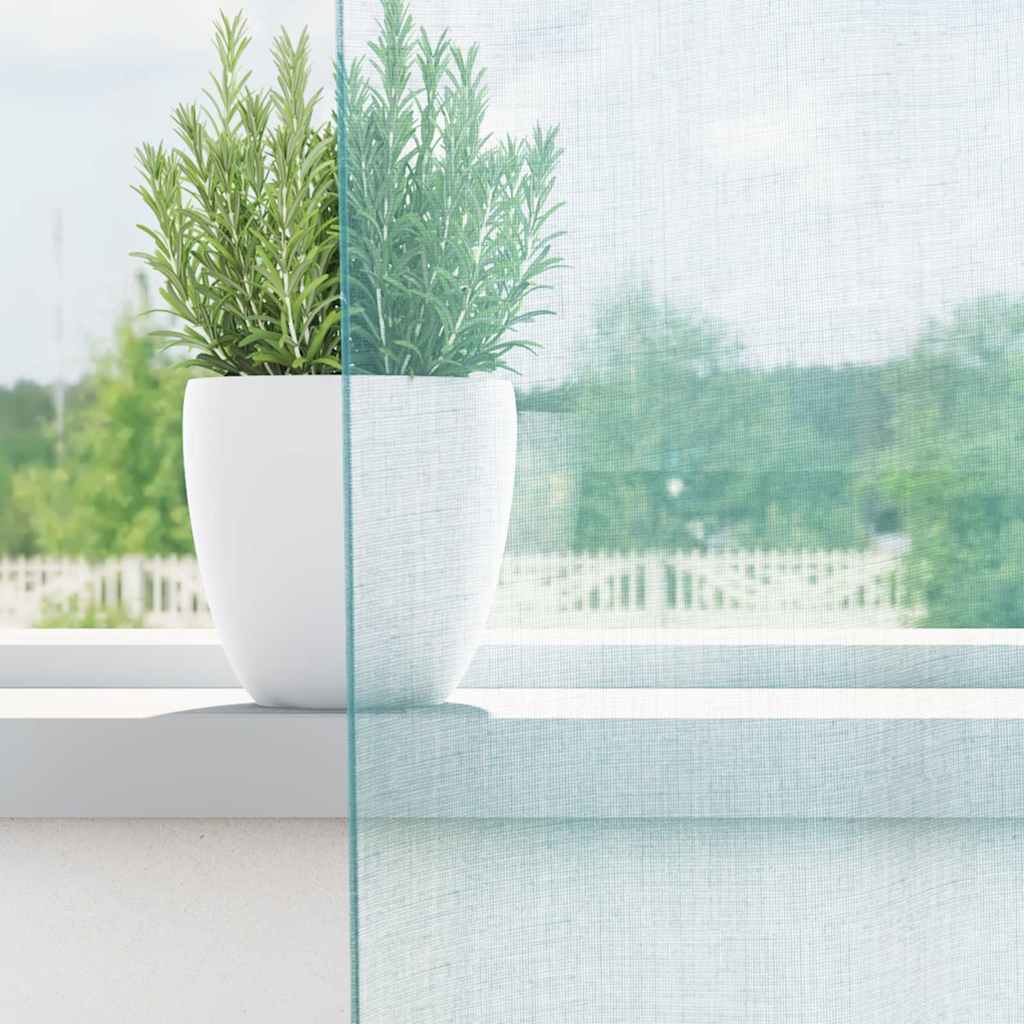 Voile Curtains with Loops 2 pcs Turquoise 140x245 cm