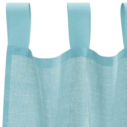 Voile Curtains with Loops 2 pcs Turquoise 140x245 cm