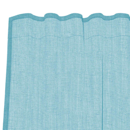 Voile Curtains with Loops 2 pcs Turquoise 140x245 cm