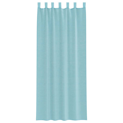 Voile Curtains with Loops 2 pcs Turquoise 140x260 cm