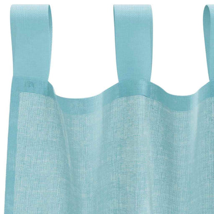 Voile Curtains with Loops 2 pcs Turquoise 140x260 cm