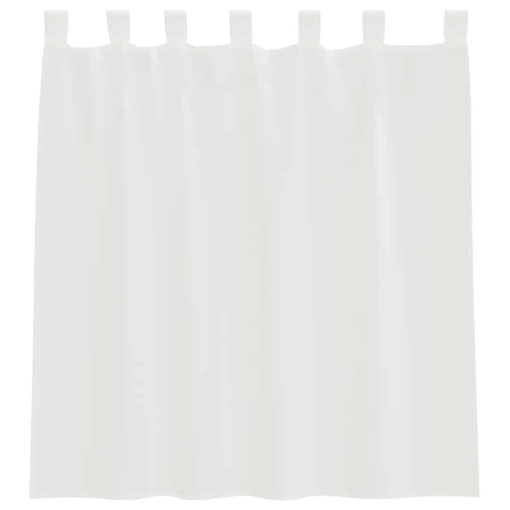 Voile Curtains with Loops 2 pcs White 140x140 cm