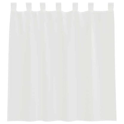 Voile Curtains with Loops 2 pcs White 140x140 cm