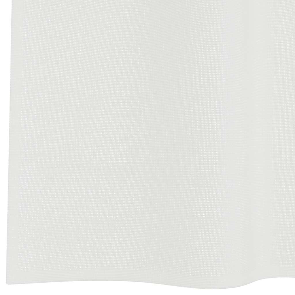 Voile Curtains with Loops 2 pcs White 140x140 cm