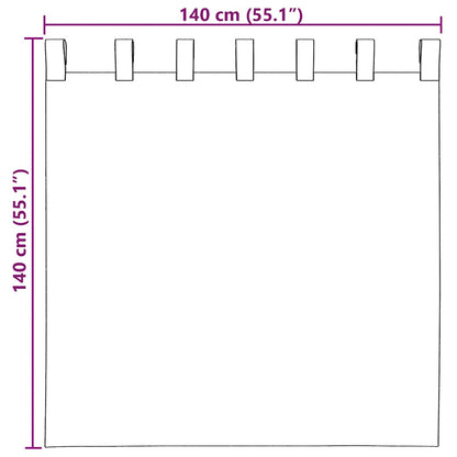 Voile Curtains with Loops 2 pcs White 140x140 cm