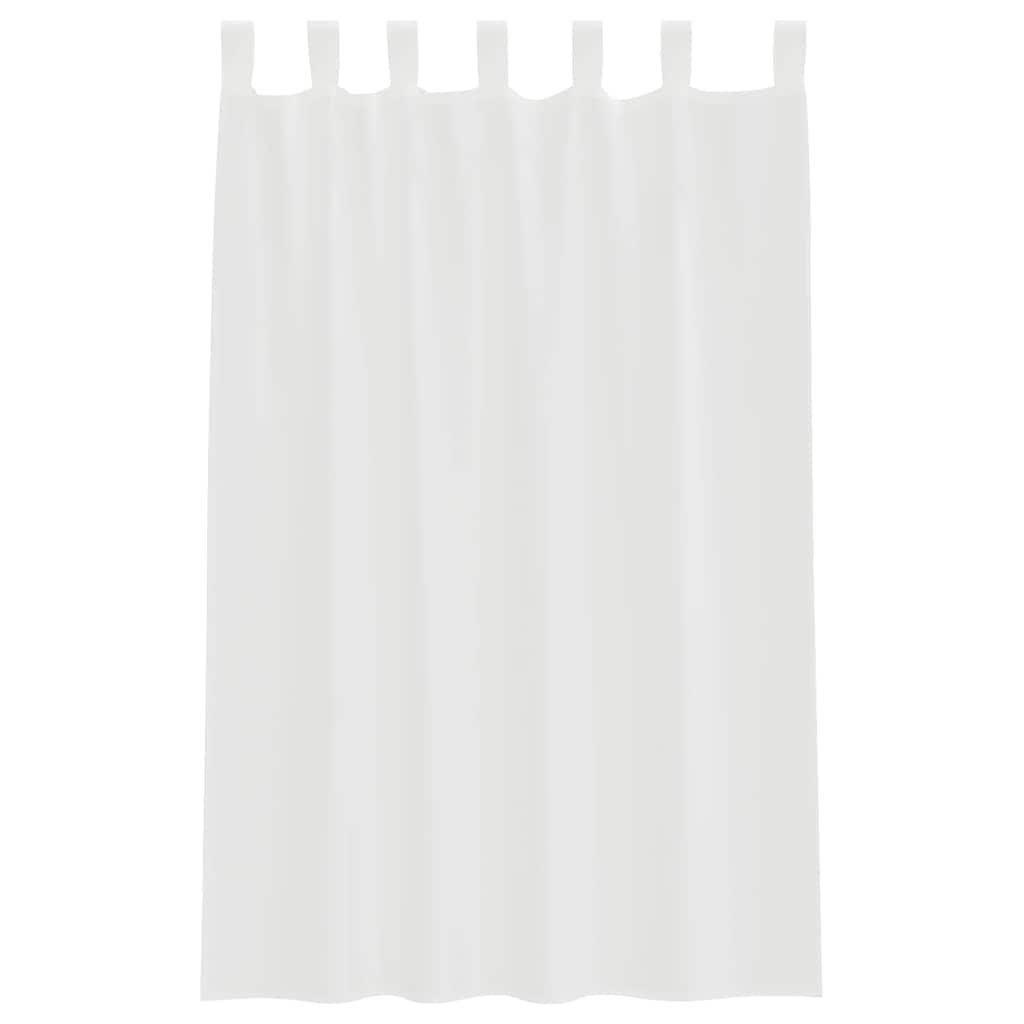 Voile Curtains with Loops 2 pcs White 140x175 cm