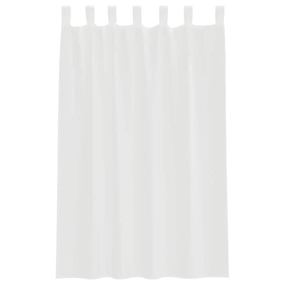 Voile Curtains with Loops 2 pcs White 140x175 cm