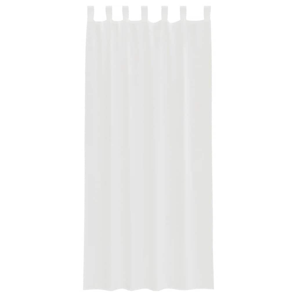 Voile Curtains with Loops 2 pcs White 140x225 cm