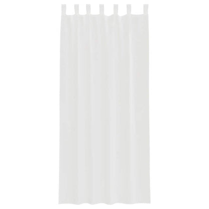 Voile Curtains with Loops 2 pcs White 140x225 cm
