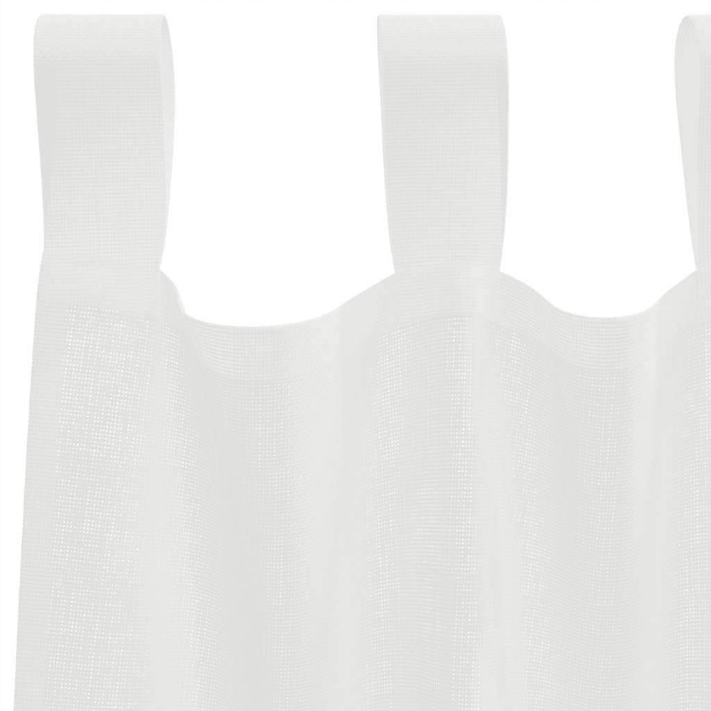 Voile Curtains with Loops 2 pcs White 140x225 cm