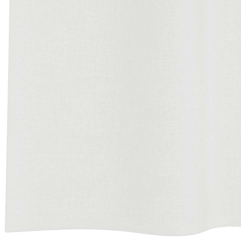 Voile Curtains with Loops 2 pcs White 140x225 cm
