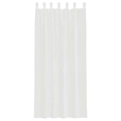 Voile Curtains with Loops 2 pcs White 140x245 cm
