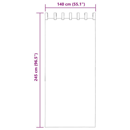 Voile Curtains with Loops 2 pcs White 140x245 cm