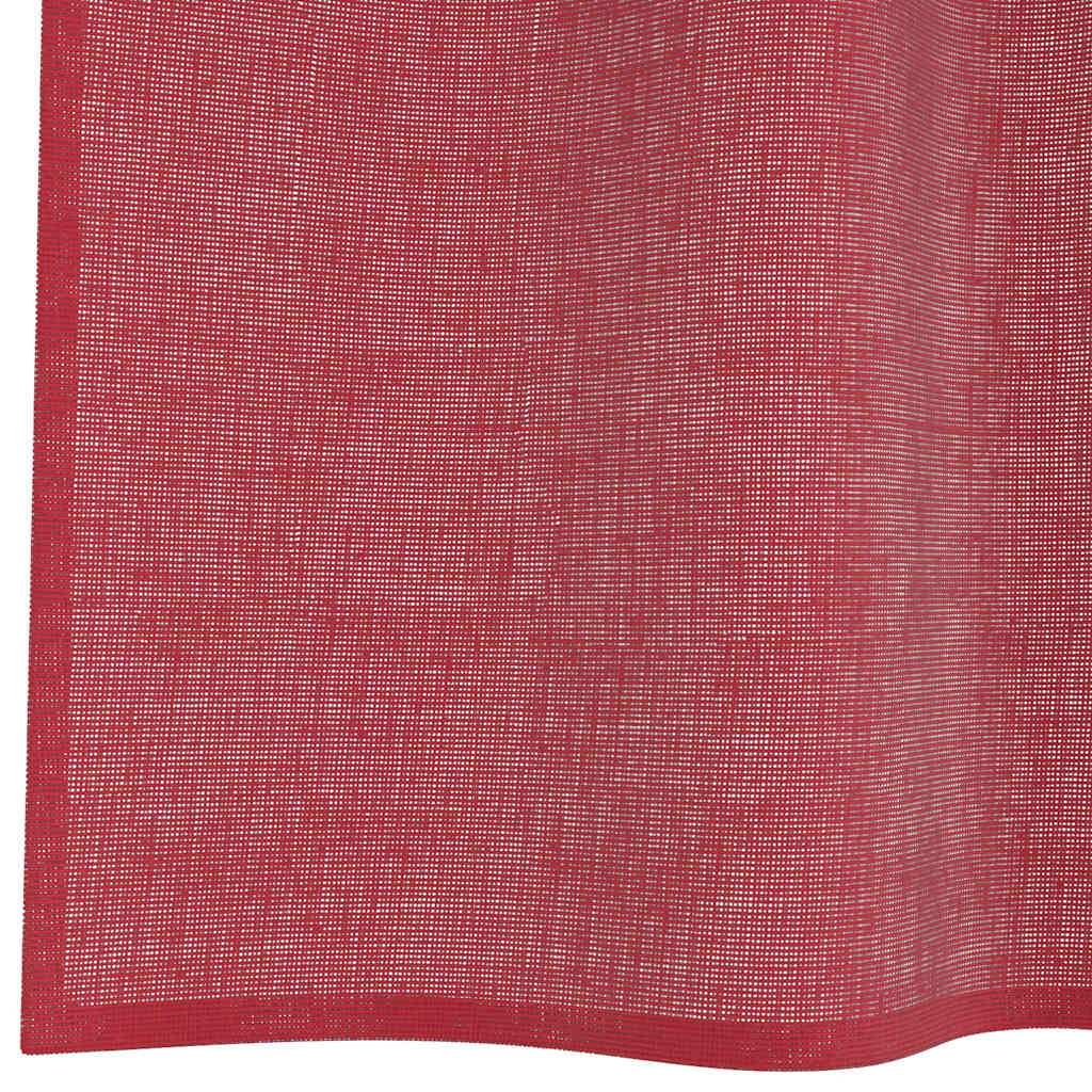 Voile Curtains with Loops 2 pcs Wine Red 140x245 cm