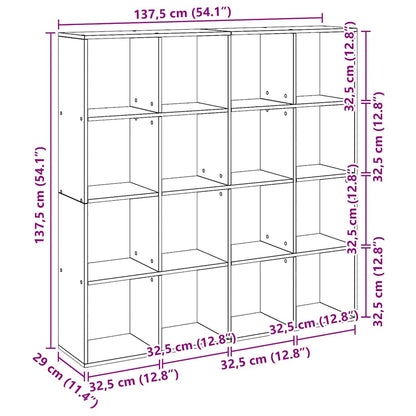 Book Cabinet Artisian Oak 102x29x143 cm Engineered Wood