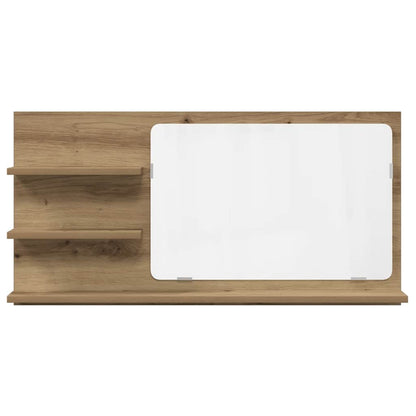 Bathroom Mirror Cabinet Artisan Oak 90x11x45 cm Engineered Wood