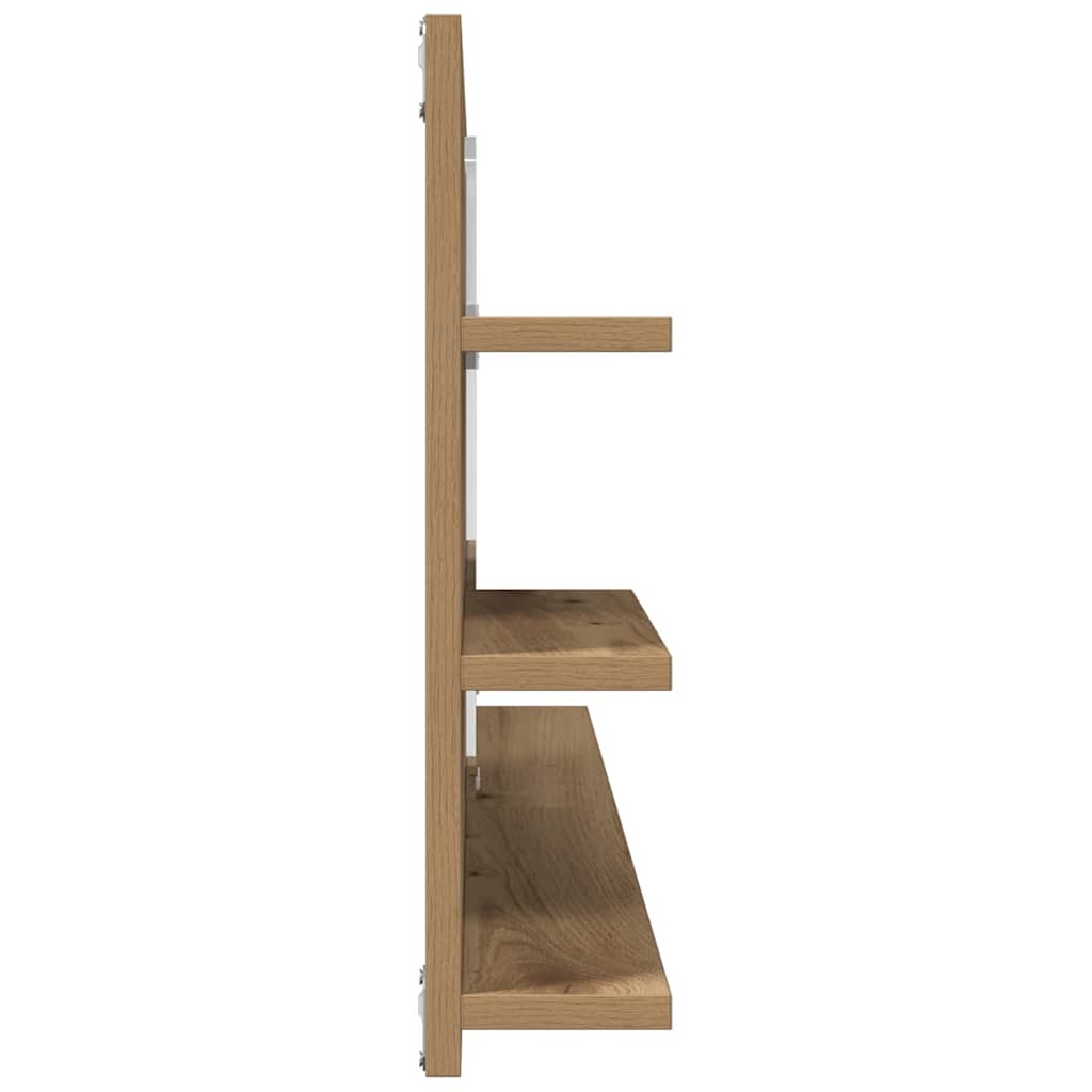 Bathroom Mirror Cabinet Artisan Oak 90x11x45 cm Engineered Wood