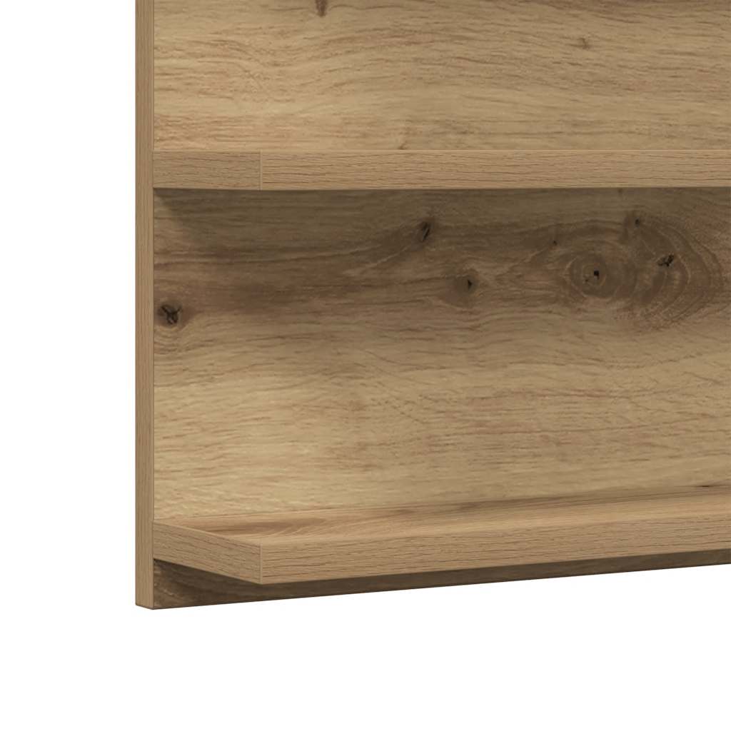 Bathroom Mirror Cabinet Artisan Oak 90x11x45 cm Engineered Wood