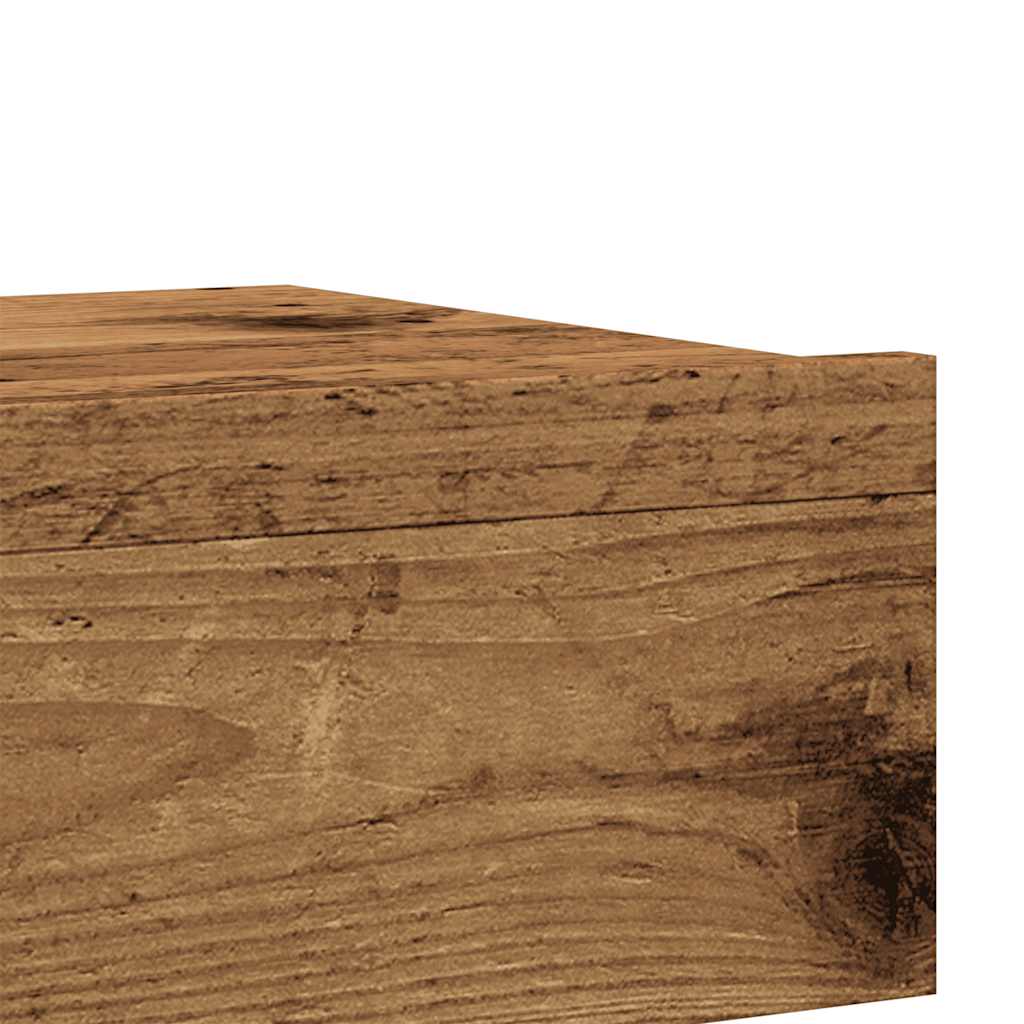 TV Cabinets with LED Lights 2 pcs Old Wood 60x35x15.5 cm