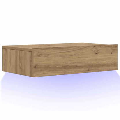 TV Cabinet with LED Lights Artisan Oak 60x35x15.5 cm