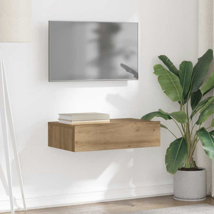 TV Cabinet with LED Lights Artisan Oak 60x35x15.5 cm