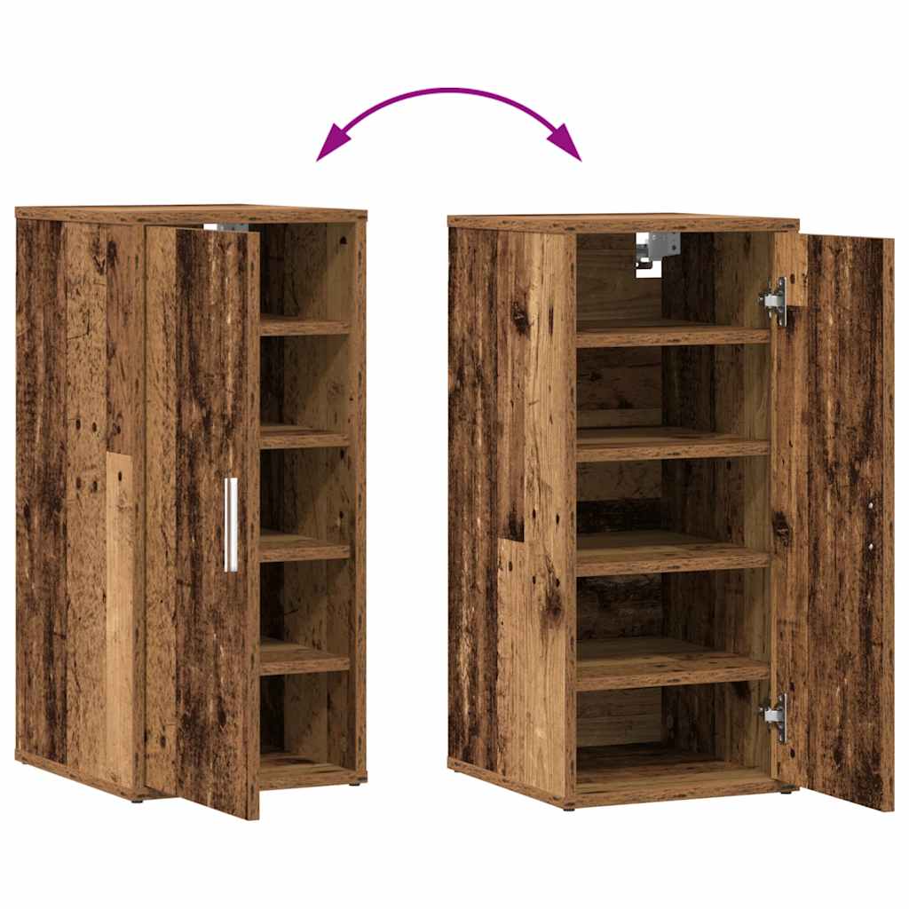 Shoe Cabinets 2 pcs Old Wood 32x35x70 cm Engineered Wood