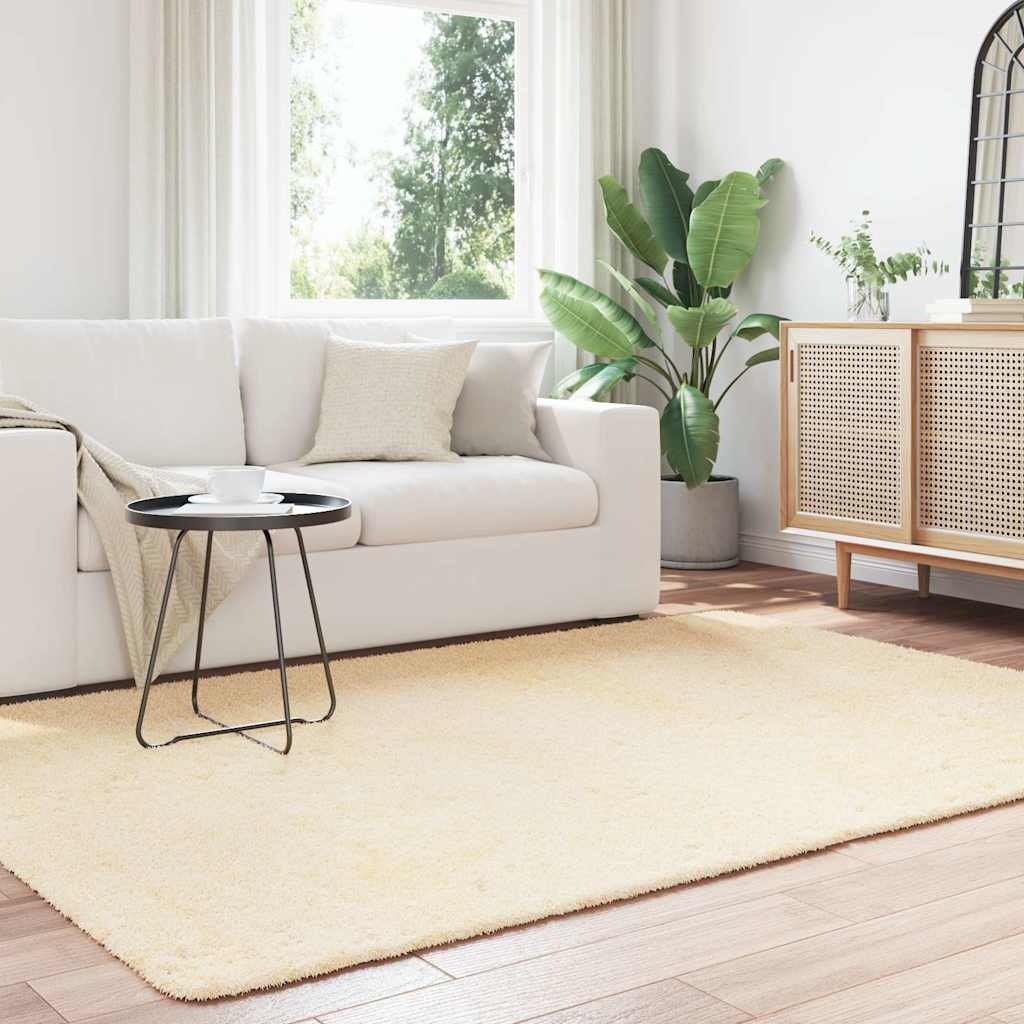 Shaggy Rug High Pile NAVARRA Cream 160x230 cm Polyester