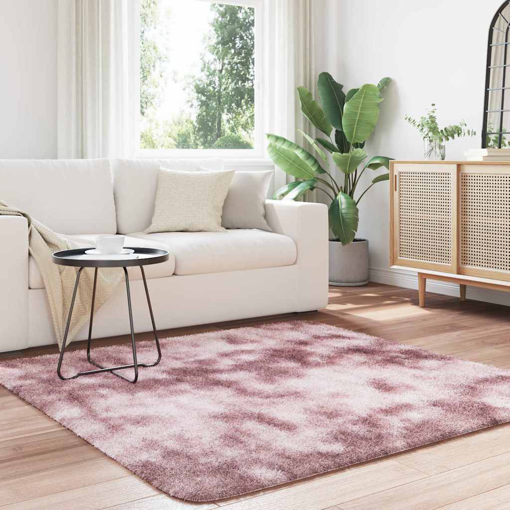 Shaggy Rug High Pile NAVARRA Dusty Pink 160x160 cm Polyester