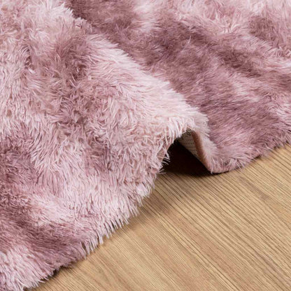 Shaggy Rug High Pile NAVARRA Dusty Pink 160x160 cm Polyester