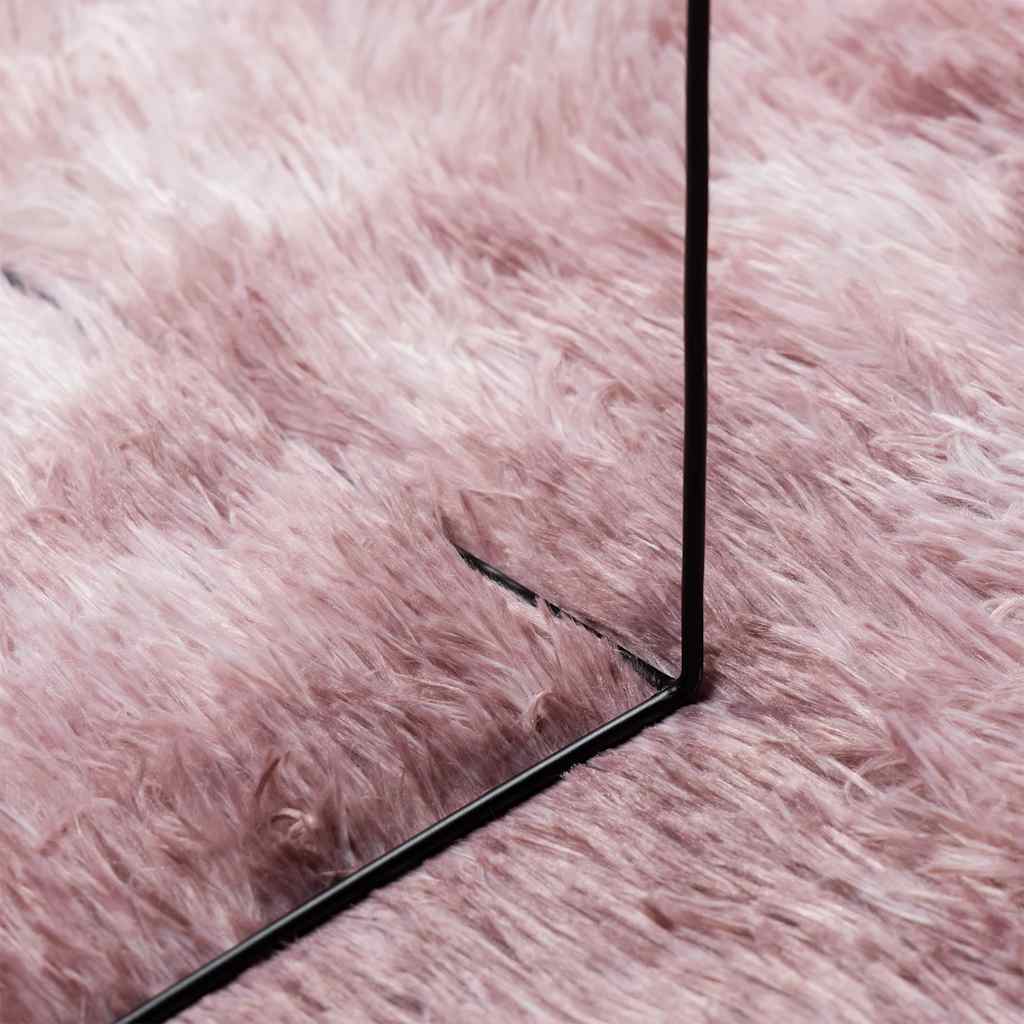 Shaggy Rug High Pile NAVARRA Dusty Pink 160x160 cm Polyester