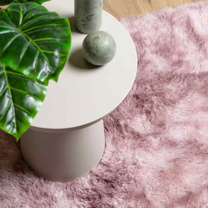 Shaggy Rug High Pile NAVARRA Dusty Pink 160x160 cm Polyester