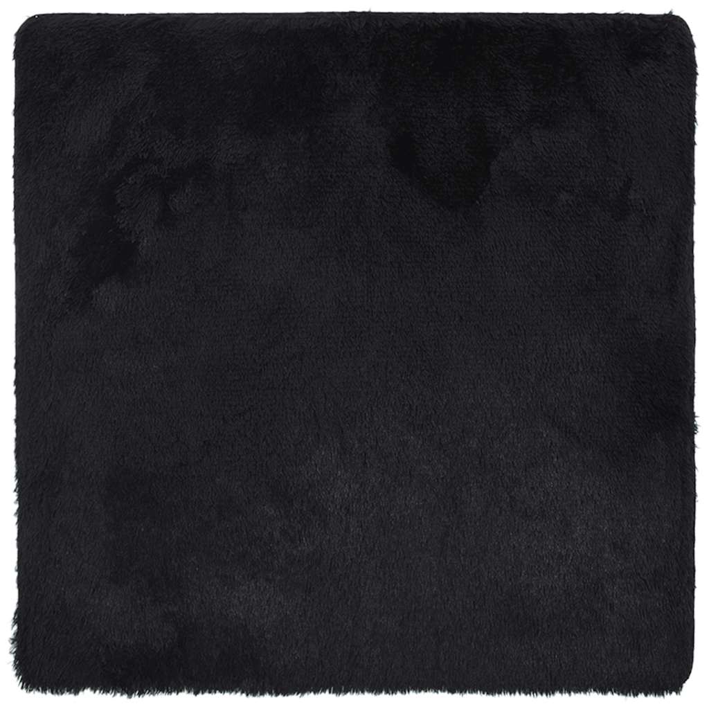 Shaggy Rug High Pile NAVARRA Black 200x200 cm Polyester
