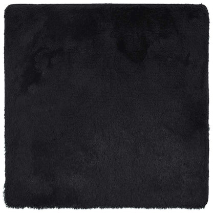 Shaggy Rug High Pile NAVARRA Black 200x200 cm Polyester