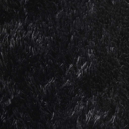 Shaggy Rug High Pile NAVARRA Black 200x200 cm Polyester