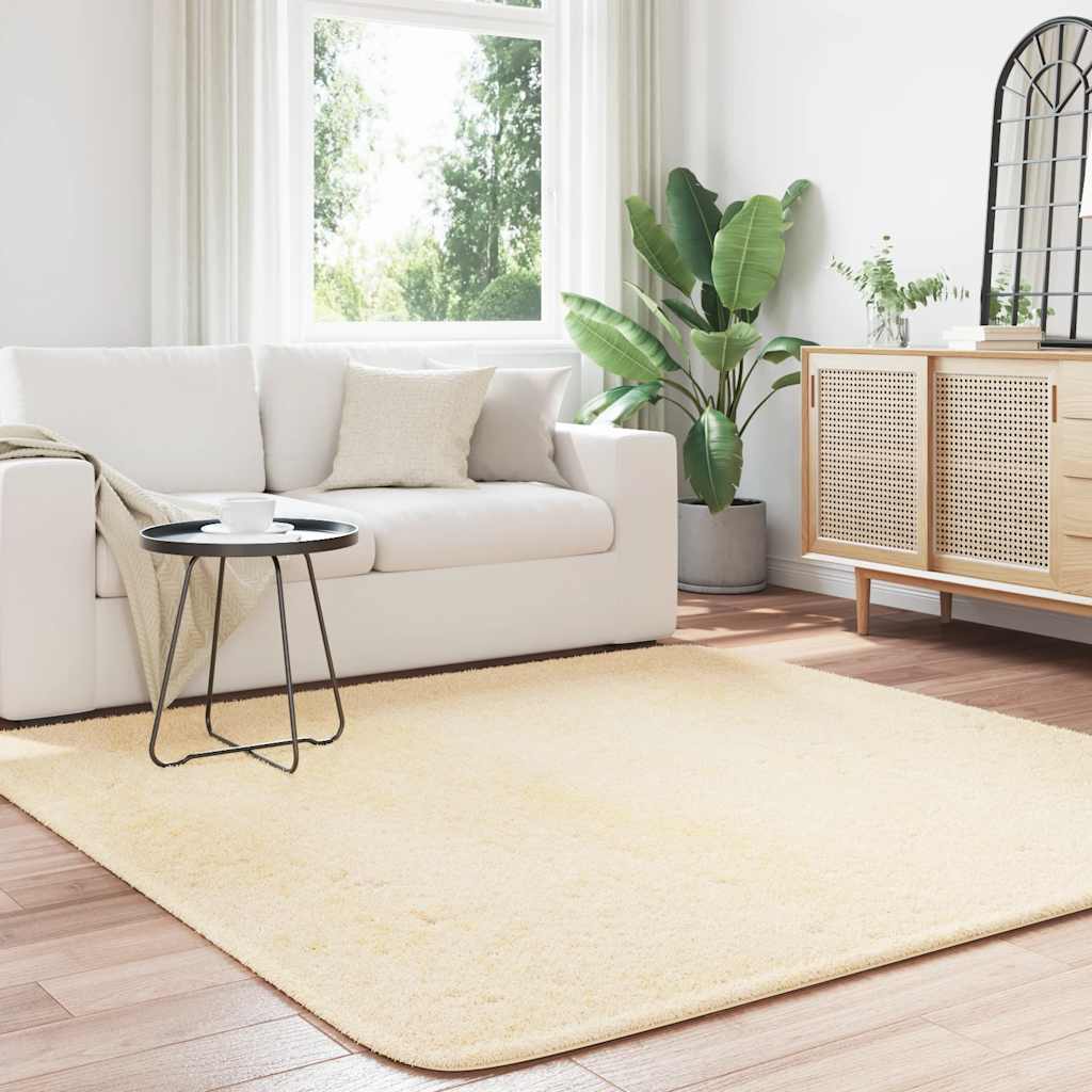Shaggy Rug High Pile NAVARRA Cream 200x200 cm Polyester