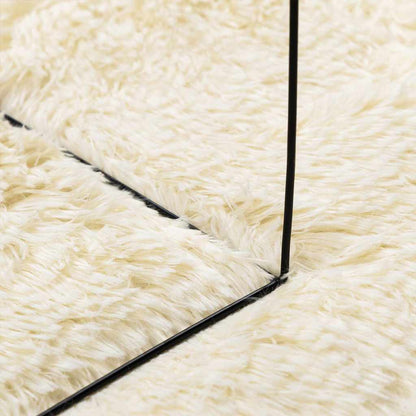Shaggy Rug High Pile NAVARRA Cream 200x200 cm Polyester