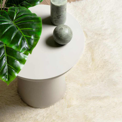 Shaggy Rug High Pile NAVARRA Cream 200x200 cm Polyester