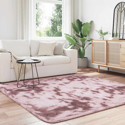 Shaggy Rug High Pile NAVARRA Dusty Pink 200x200 cm Polyester