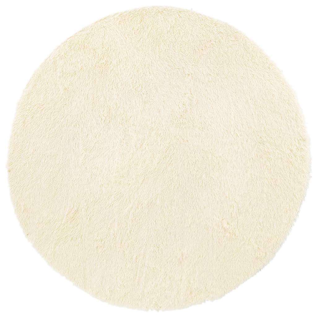 Shaggy Rug High Pile NAVARRA Cream 200x200 cm Polyester