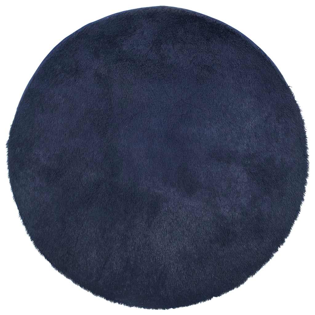 Shaggy Rug High Pile NAVARRA Navy 200x200 cm Polyester
