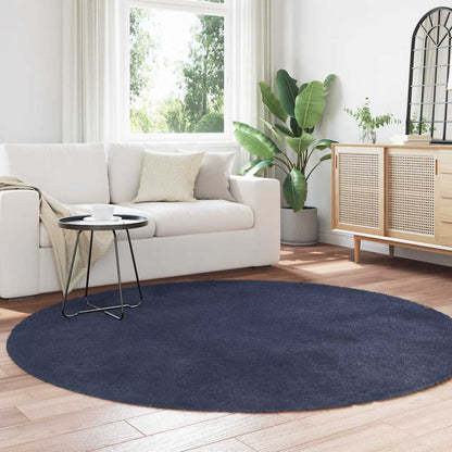 Shaggy Rug High Pile NAVARRA Navy 200x200 cm Polyester