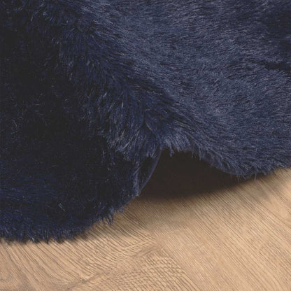 Shaggy Rug High Pile NAVARRA Navy 200x200 cm Polyester