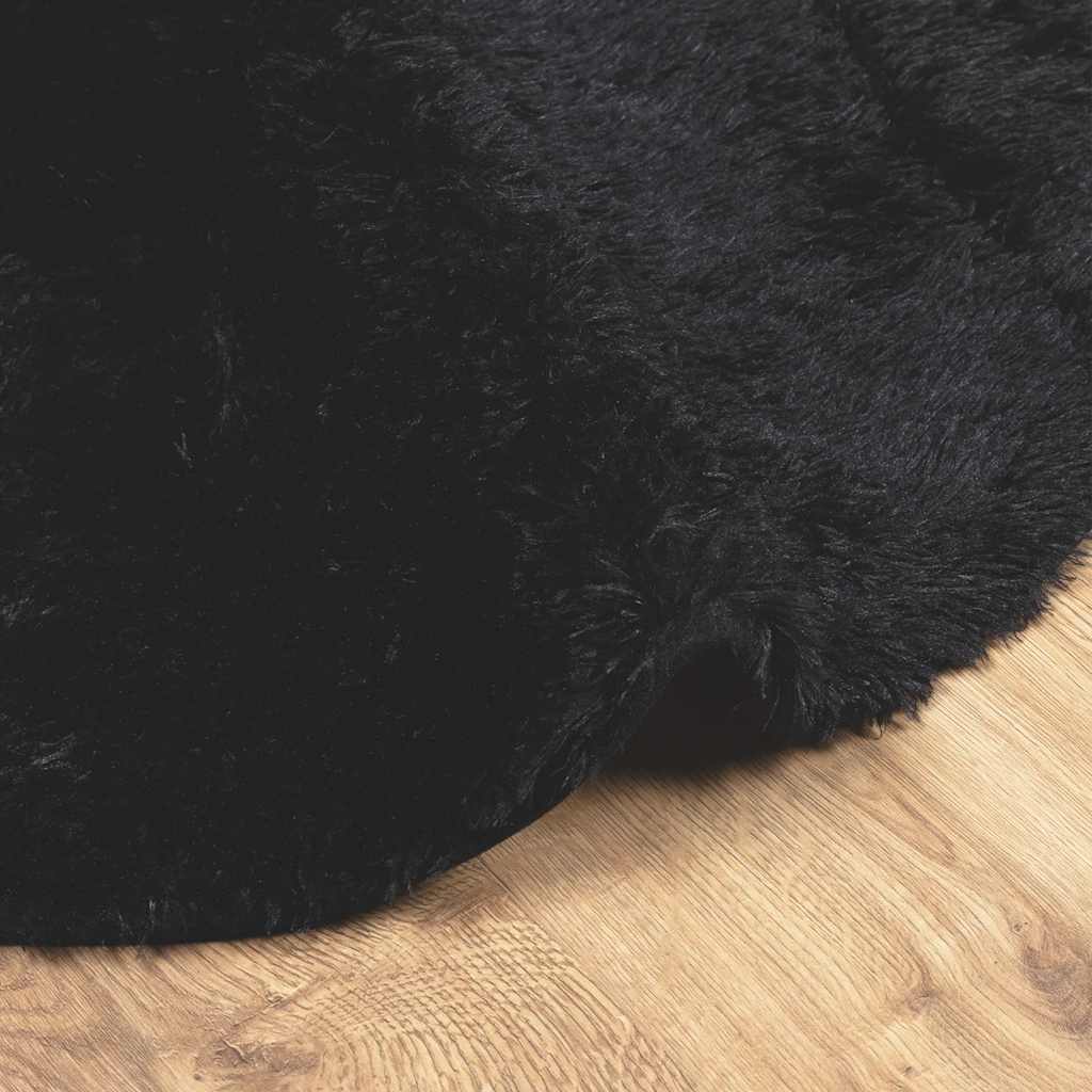 Shaggy Rug High Pile NAVARRA Black 300x200 cm Polyester