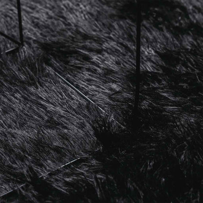 Shaggy Rug High Pile NAVARRA Black 300x200 cm Polyester