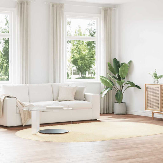 Shaggy Rug High Pile NAVARRA Cream 300x200 cm Polyester