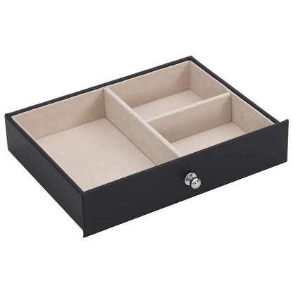 Jewellery Box 6-Layer with Mirror Lockable Black