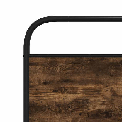 Bed Frame Without Mattress 120x200 cm Smoked Oak Engineered Wood