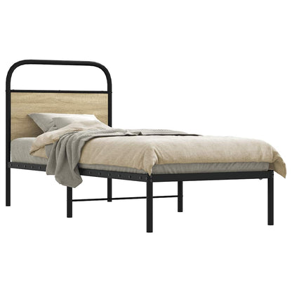 Bed Frame Without Mattress 80x200 cm Sonoma Oak Engineered Wood